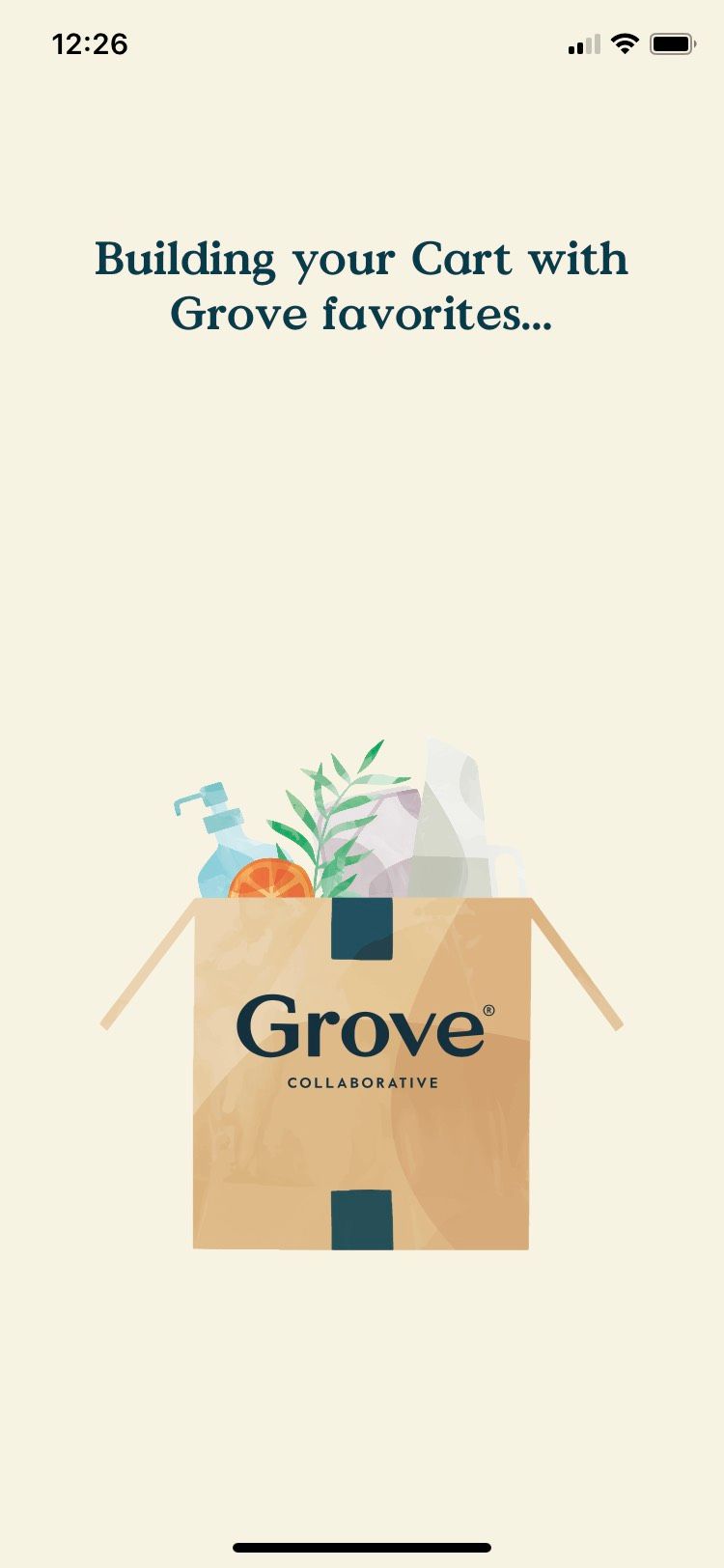 Grove startup page.