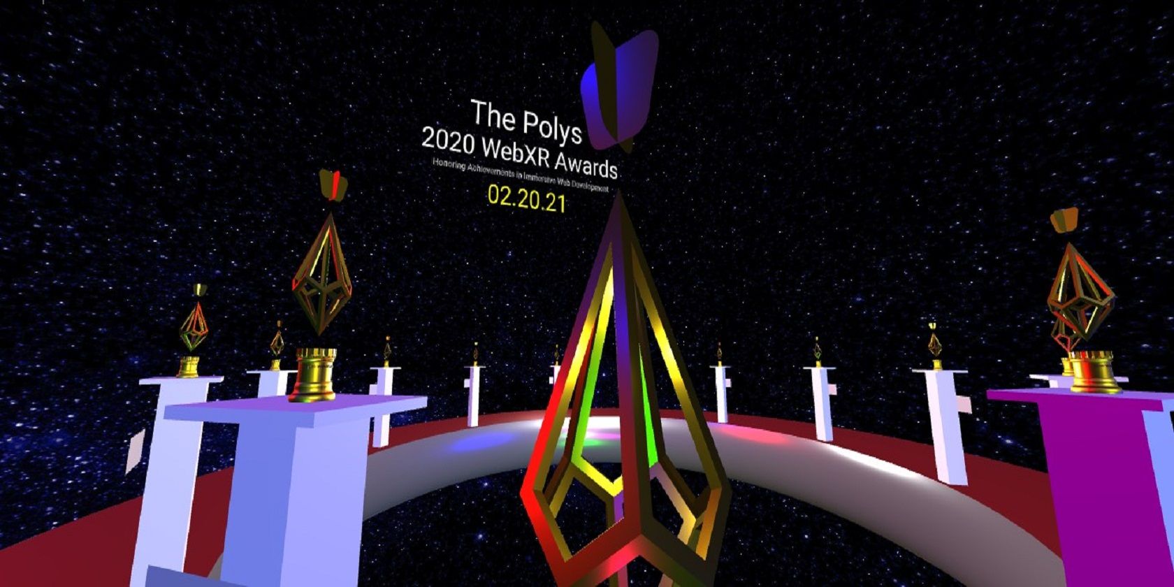 The Polys immersive web page