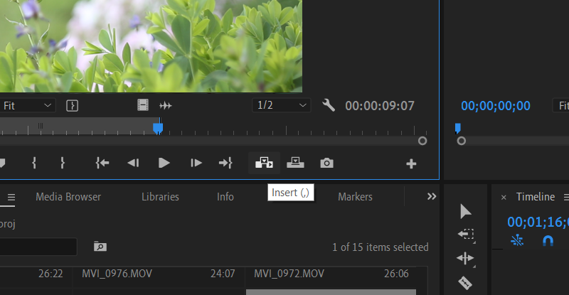 So führen Sie eine Dreipunktbearbeitung in Premiere Pro durch - insert tool 1