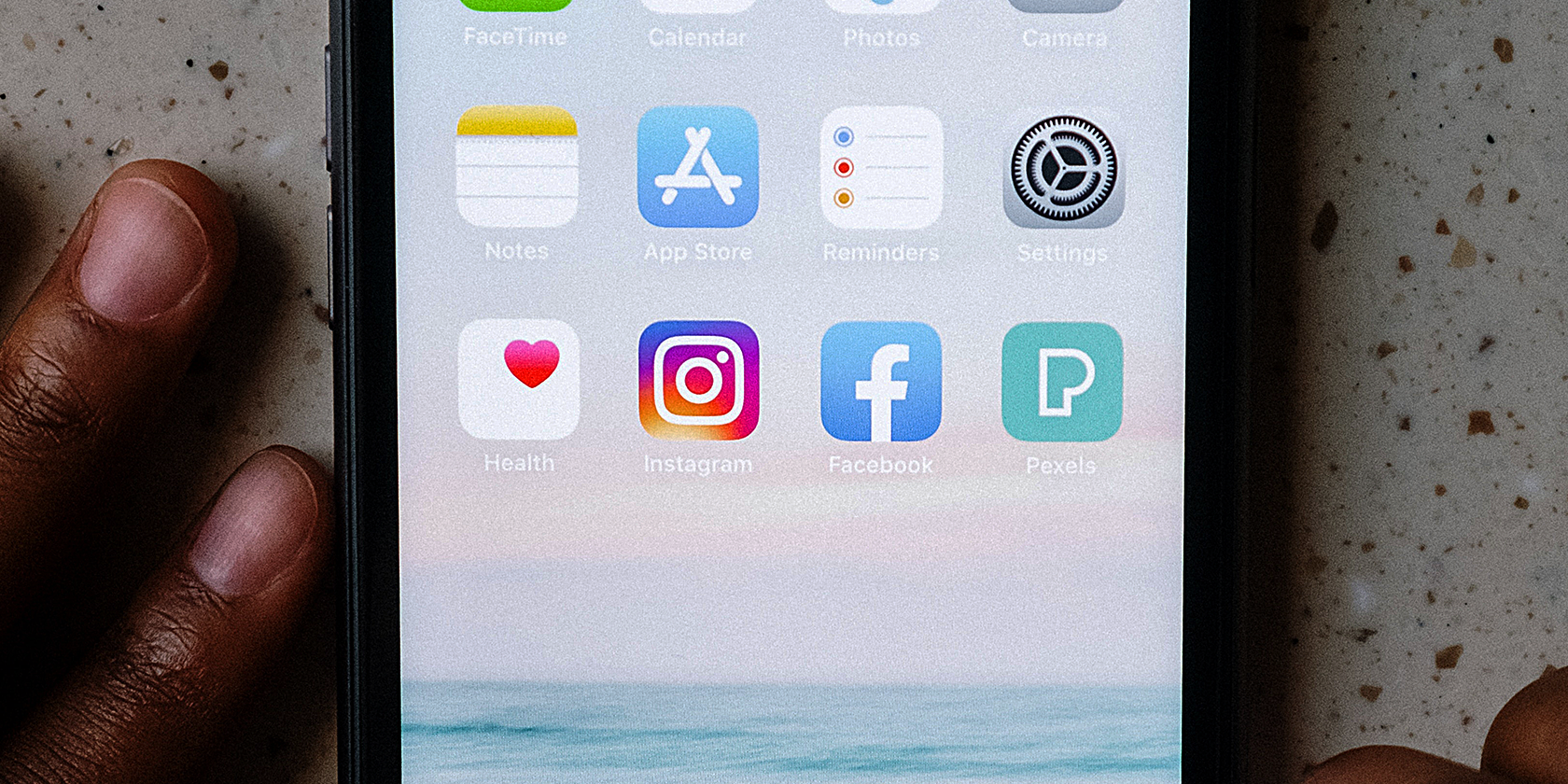 Mobile app icons for Instagram and Facebook
