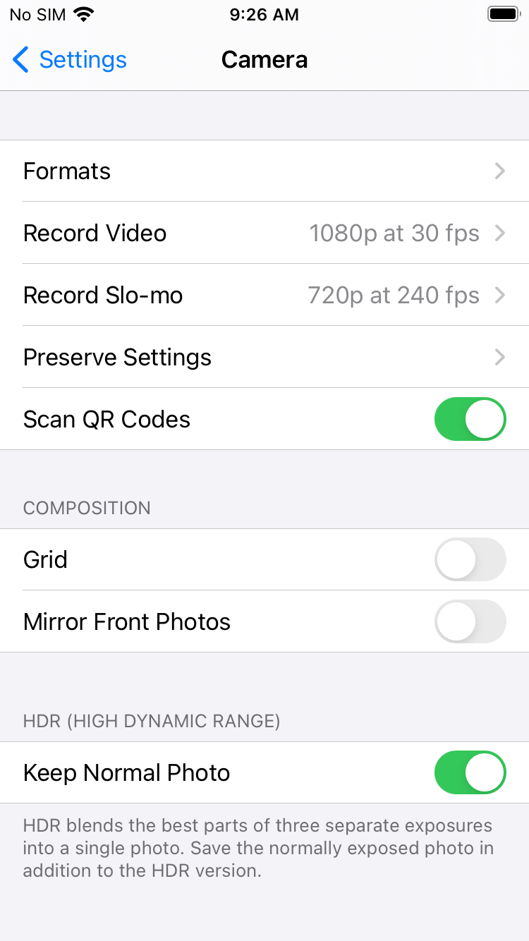 iphone 6 camera settings for best pictures