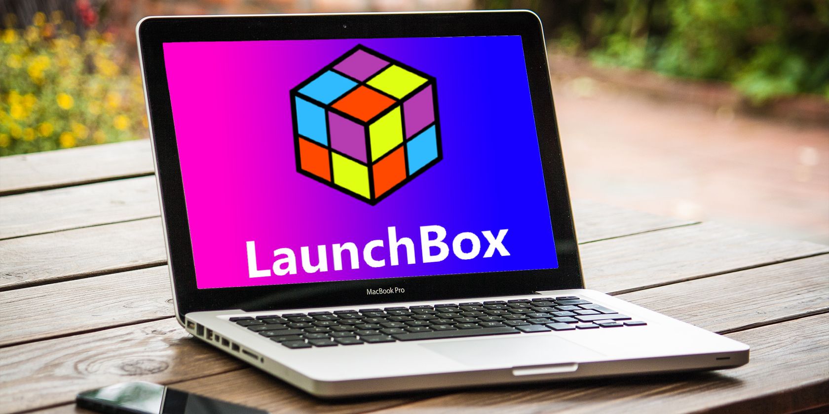 Launchbox Logo On Laptop