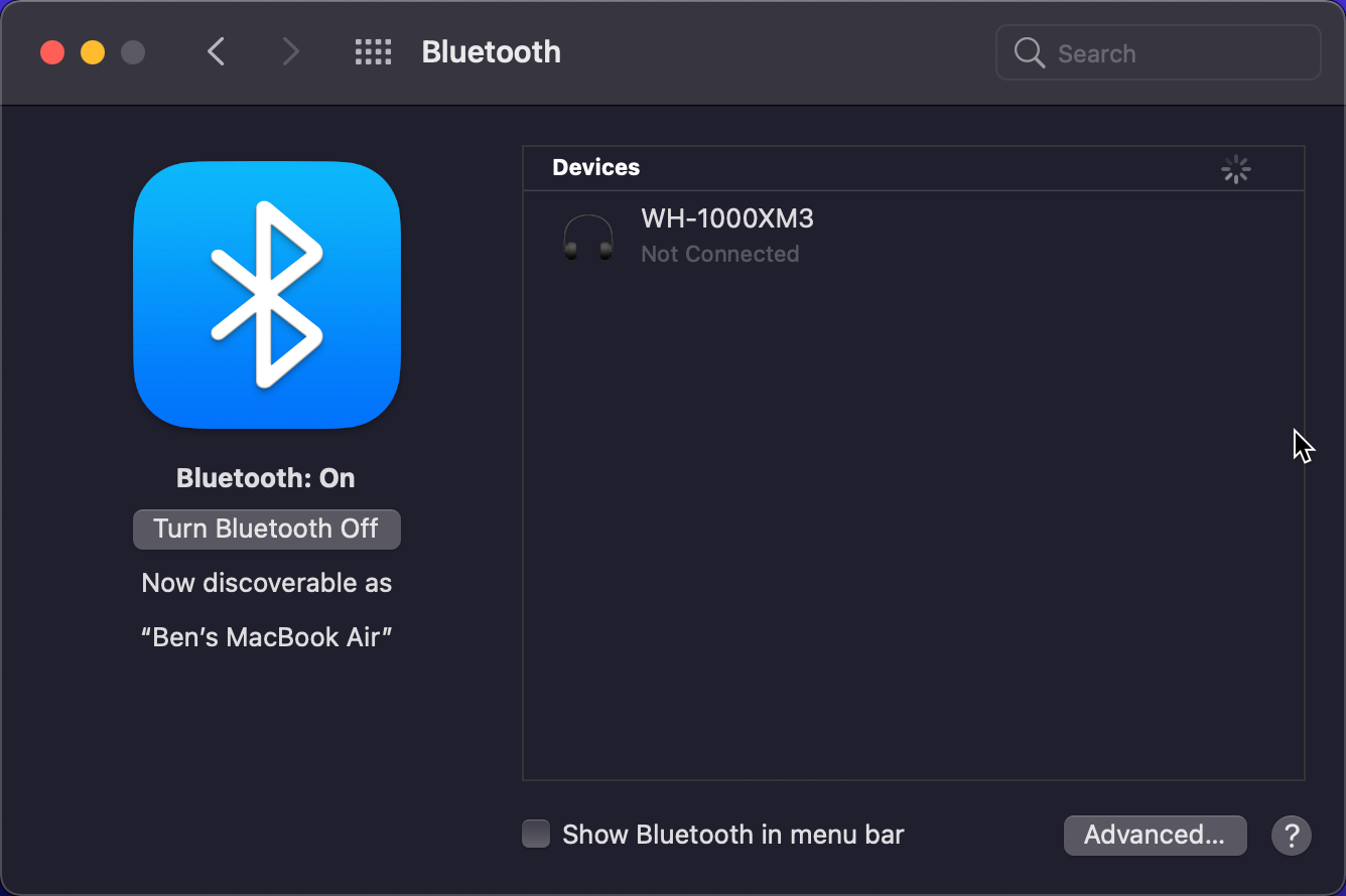 macOS Bluetooth Options Big Sur - Come attivare il Bluetooth sul tuo Mac e accoppiare nuovi dispositivi