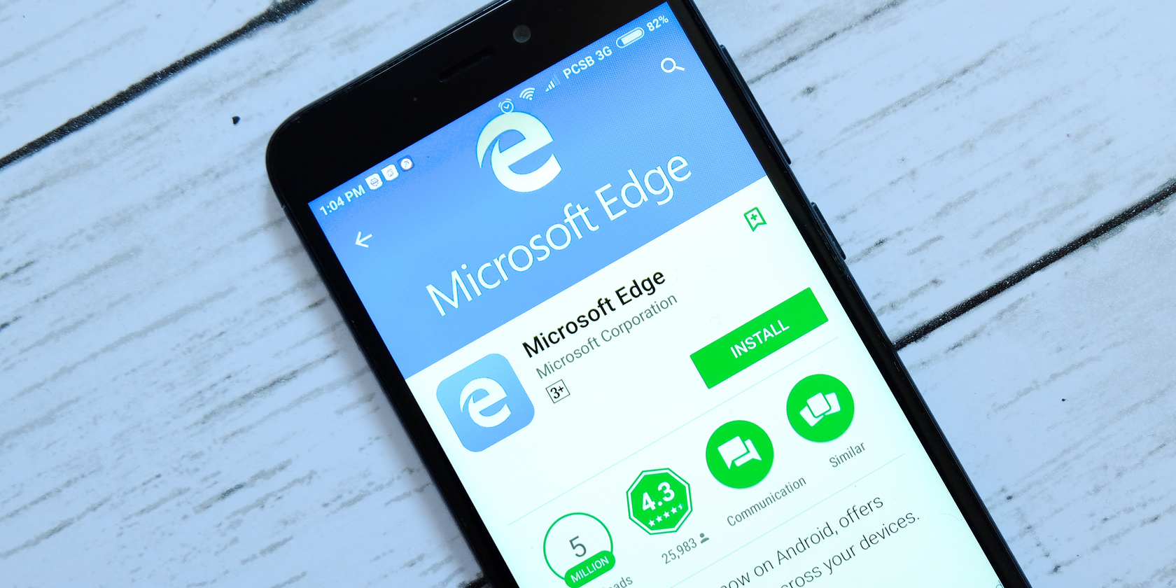 Microsoft Edge on mobile