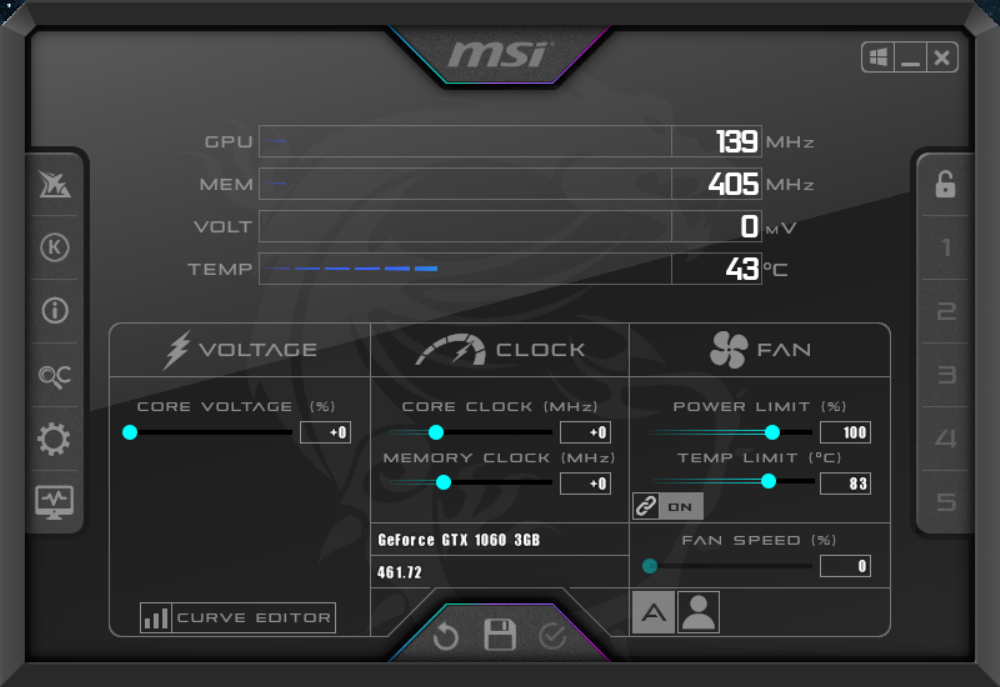 msi afterburner - Come overcloccare la scheda grafica (GPU)