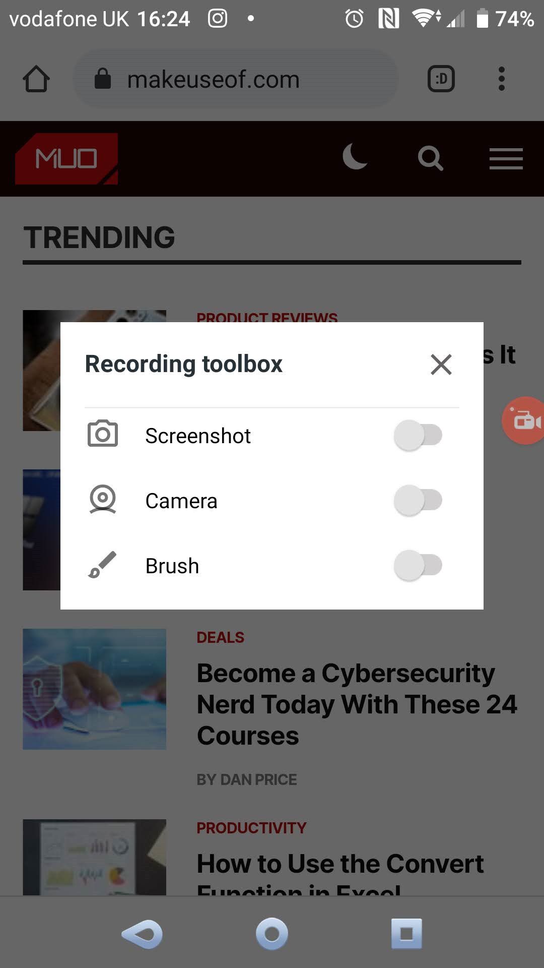 Record your Android screen with AZ Screen Recorder