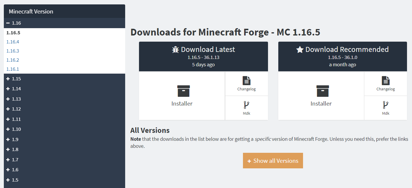 Install Minecraft Forge to manage mods