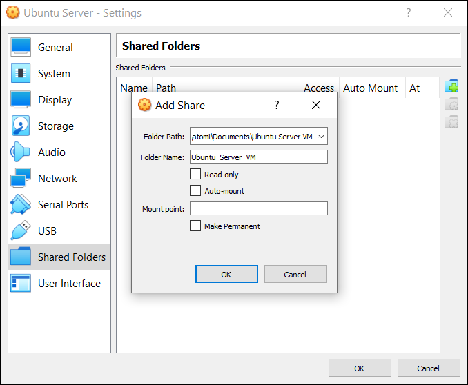 Share files between Windows and Linux in a virtual machine