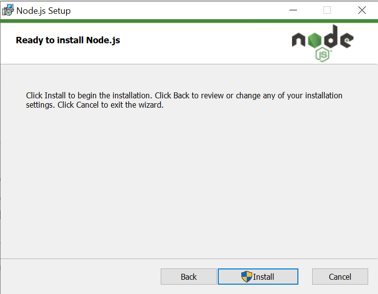 Nodejs ready to install