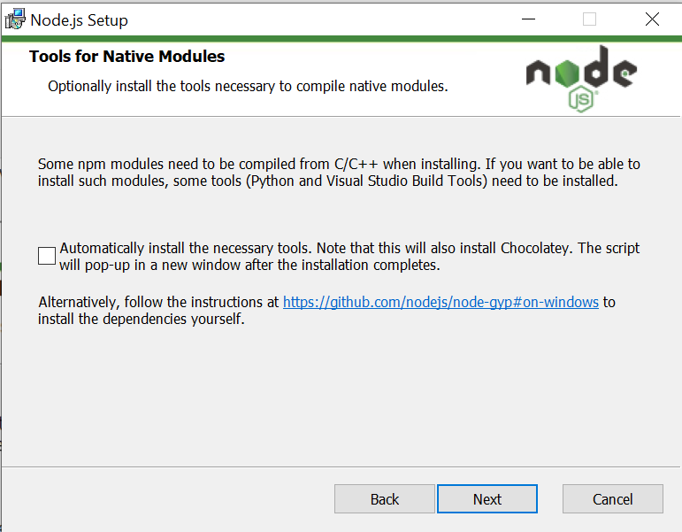 Nodejs tools for native modules
