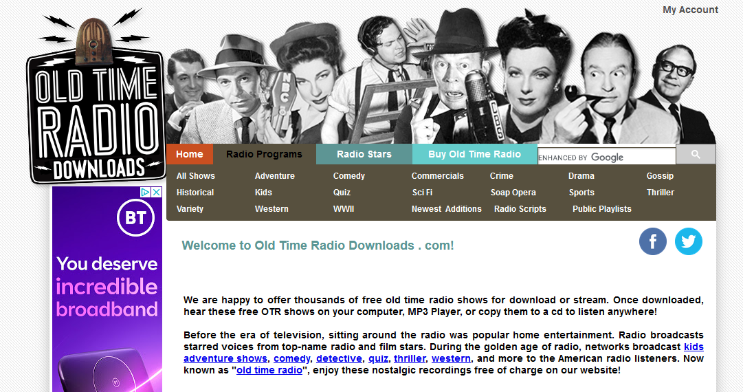 old time radio downloads features - 8 modi per ascoltare gratuitamente i programmi radiofonici dei vecchi tempi online