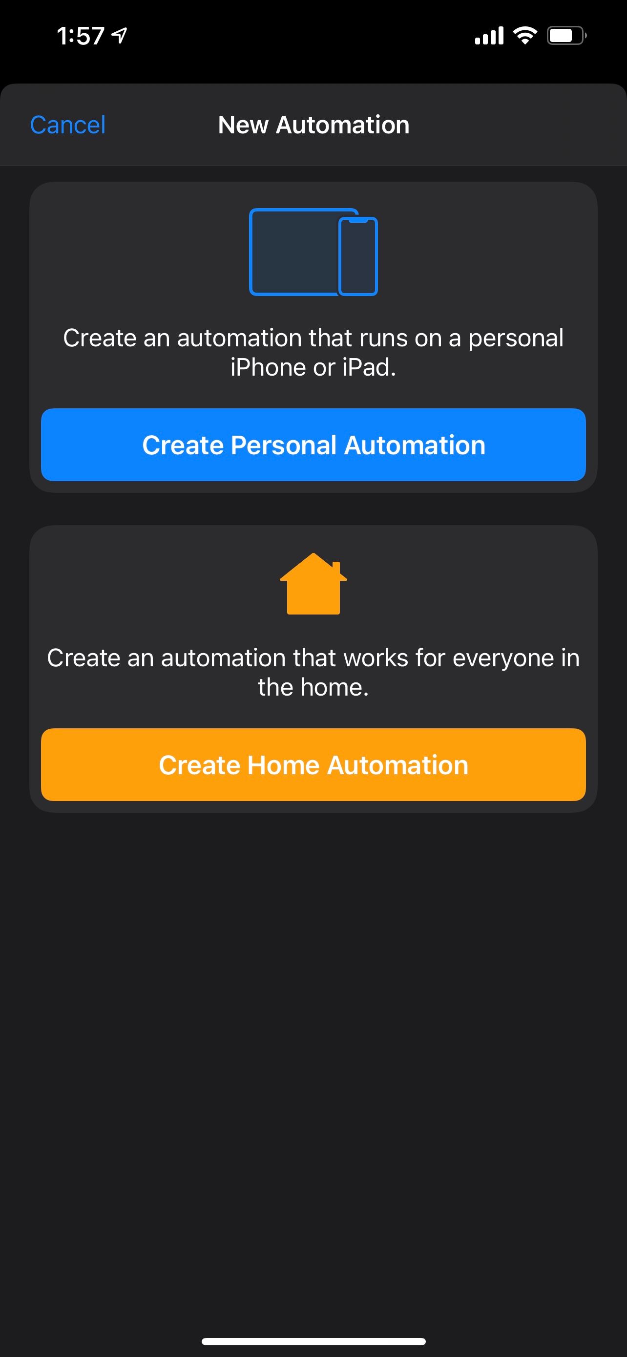 Personal or home automation choice