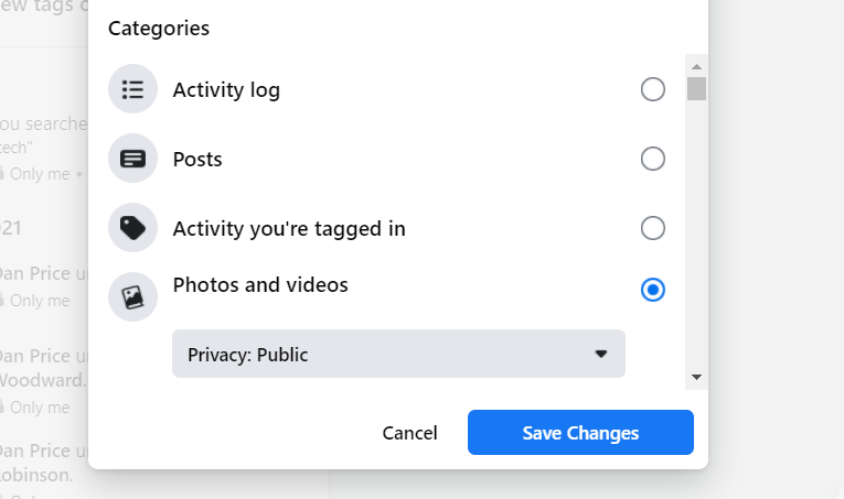 photos filter facebook - Impostazioni sulla privacy delle foto di Facebook: tutto ciò che devi sapere