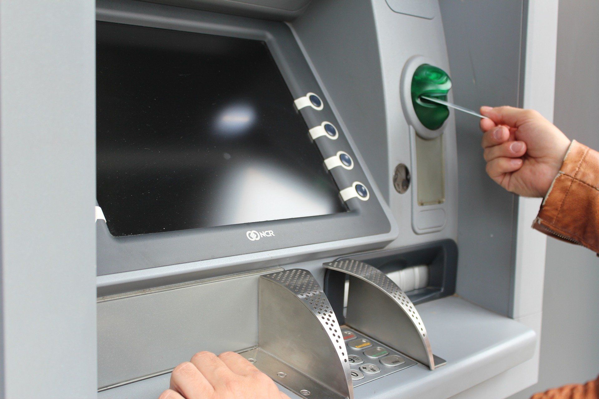 Putting Bank Card in ATM