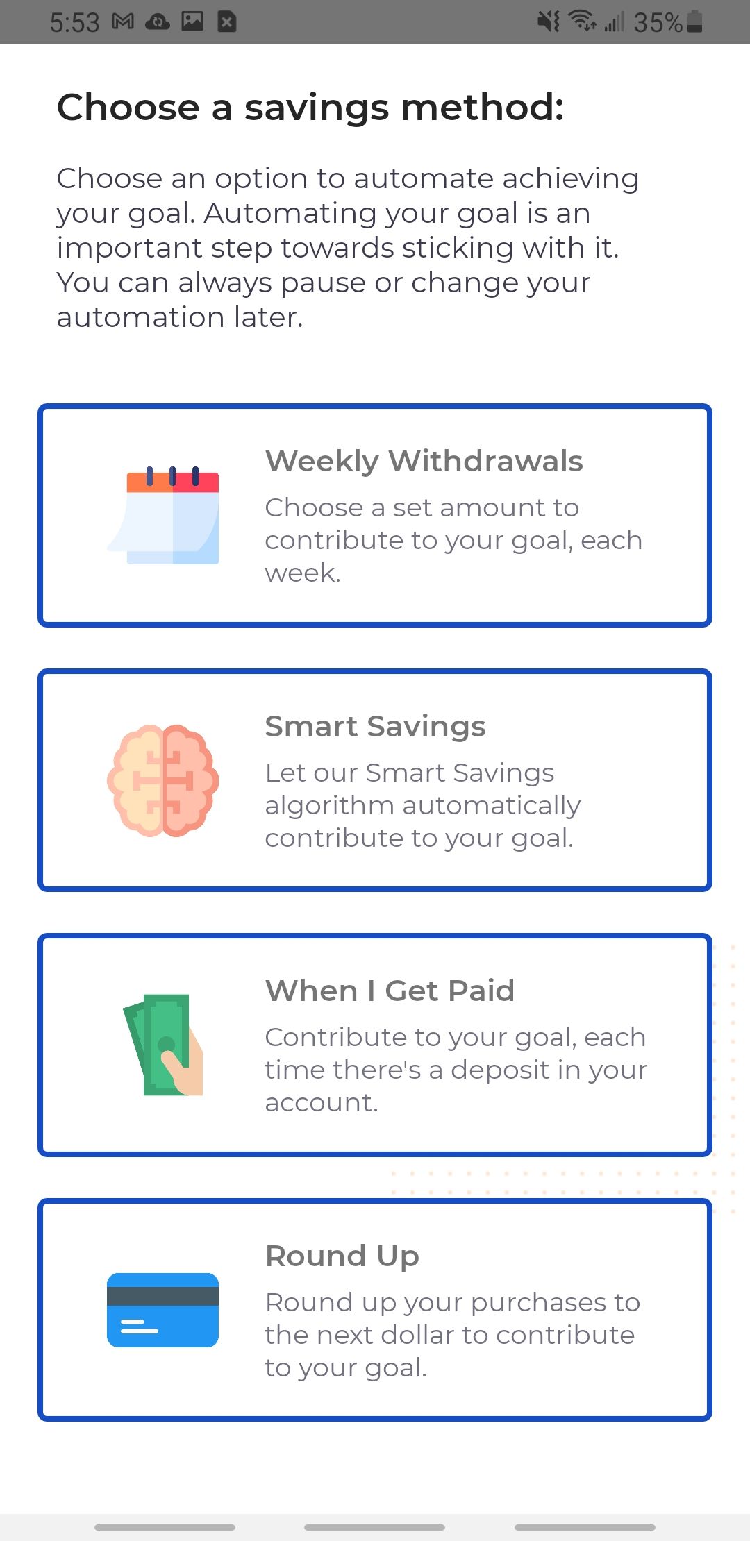 qoins app different savings methods you can use