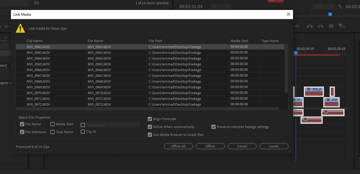 So verknüpfen Sie Offline-Medien in Adobe Premiere Pro erneut - re linking offline media in premiere pro