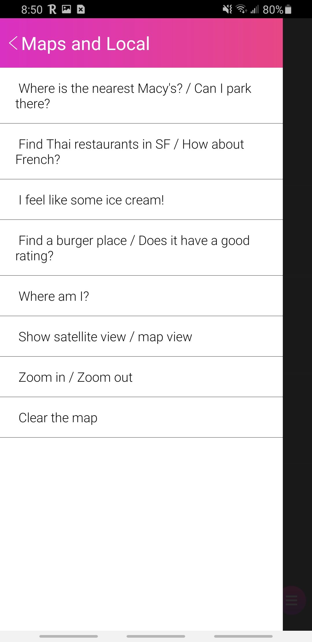 robin app maps and local command prompts
