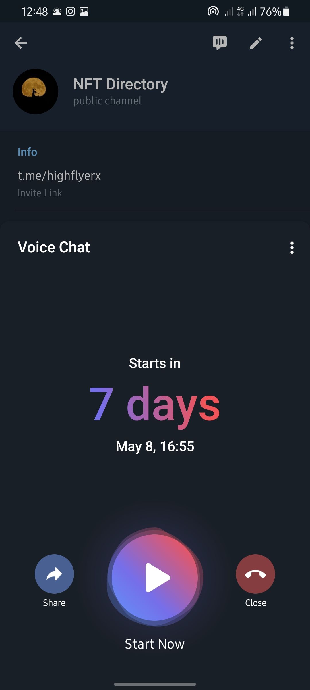 scheduled telegram voice chat