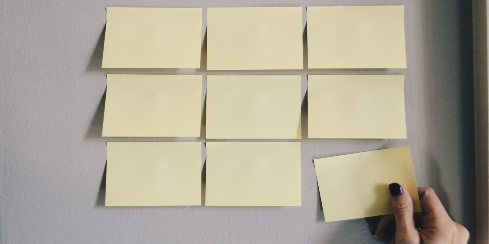 sticky notes on a wall