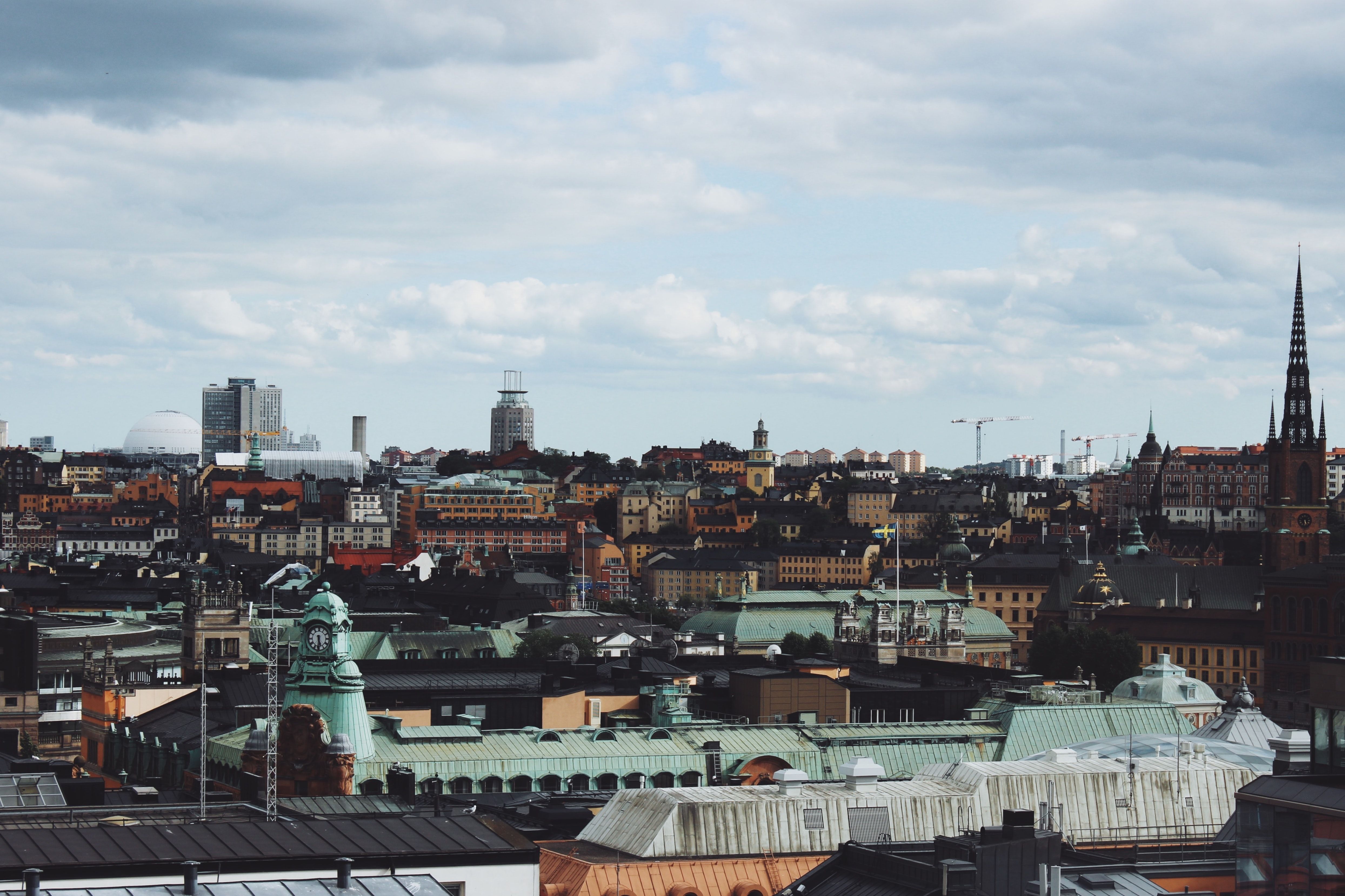 city skyline of stockholm, commonly known as sweden's silicon valley