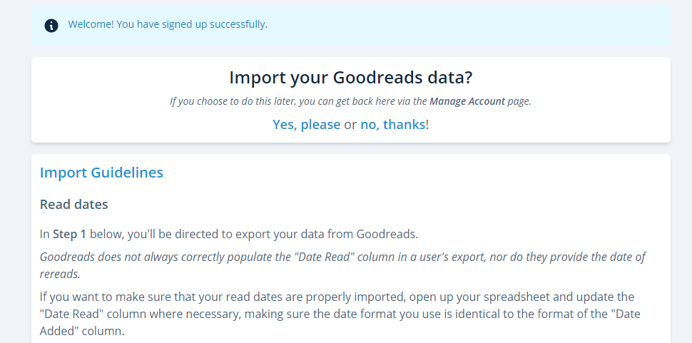 Storygraph and Goodreads data