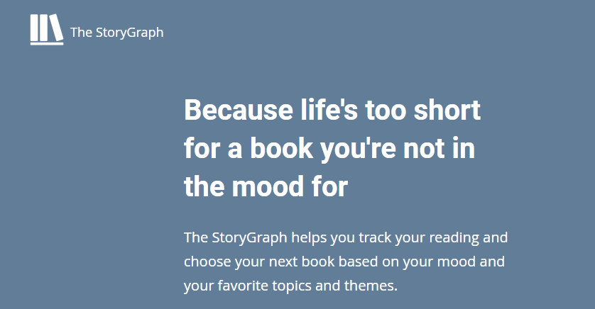 StoryGraph landing page
