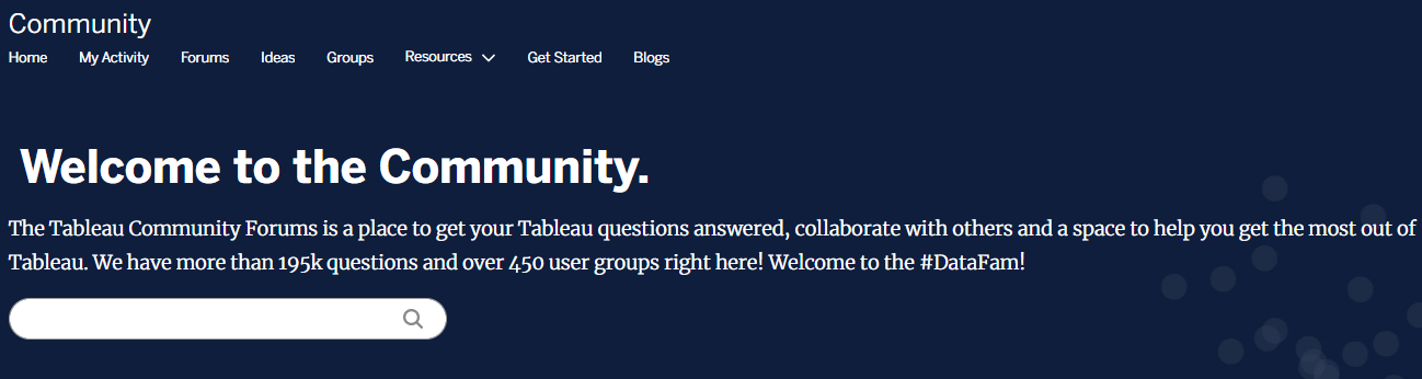 Tableau community