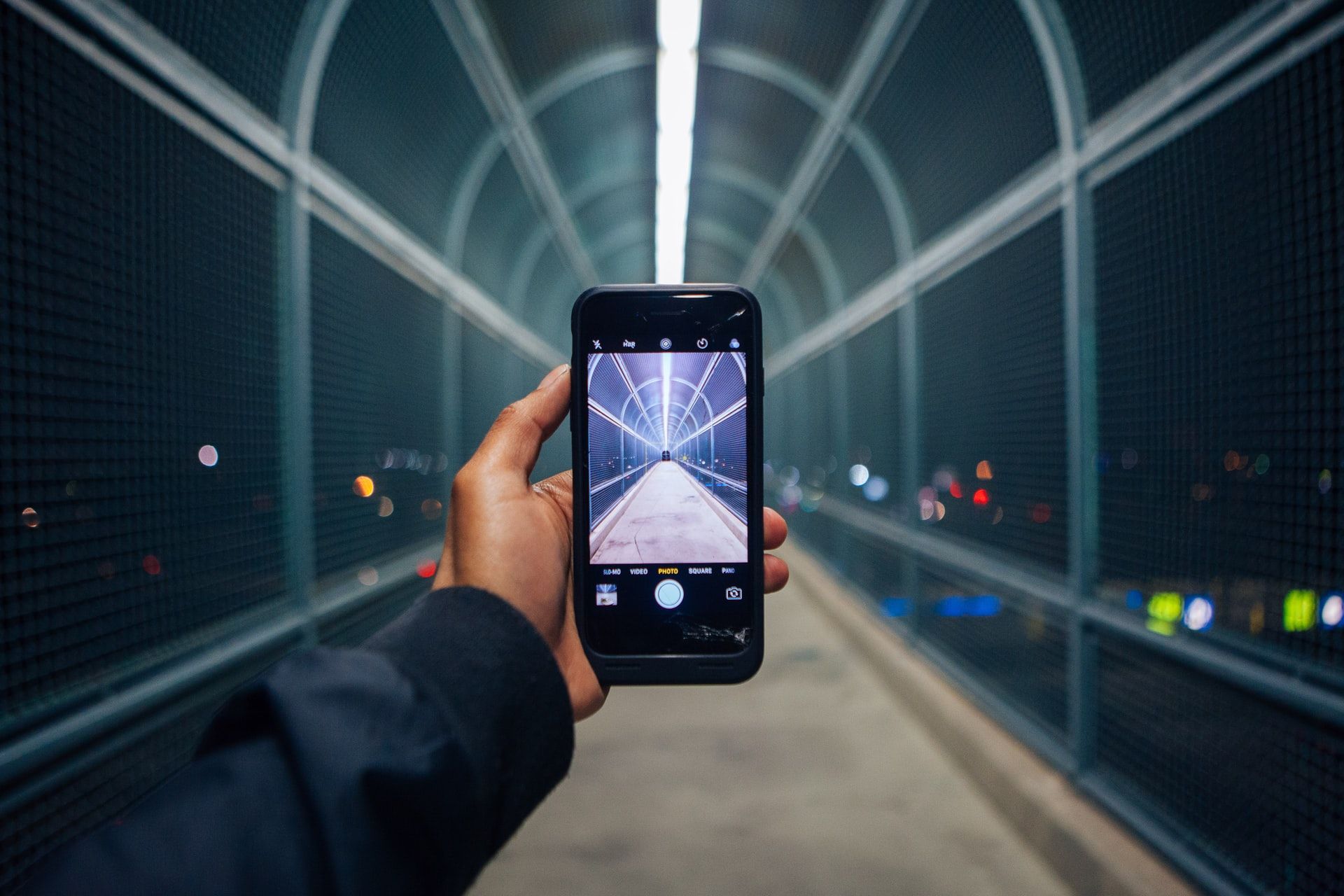Taking Picture of Bridge on Smartphone