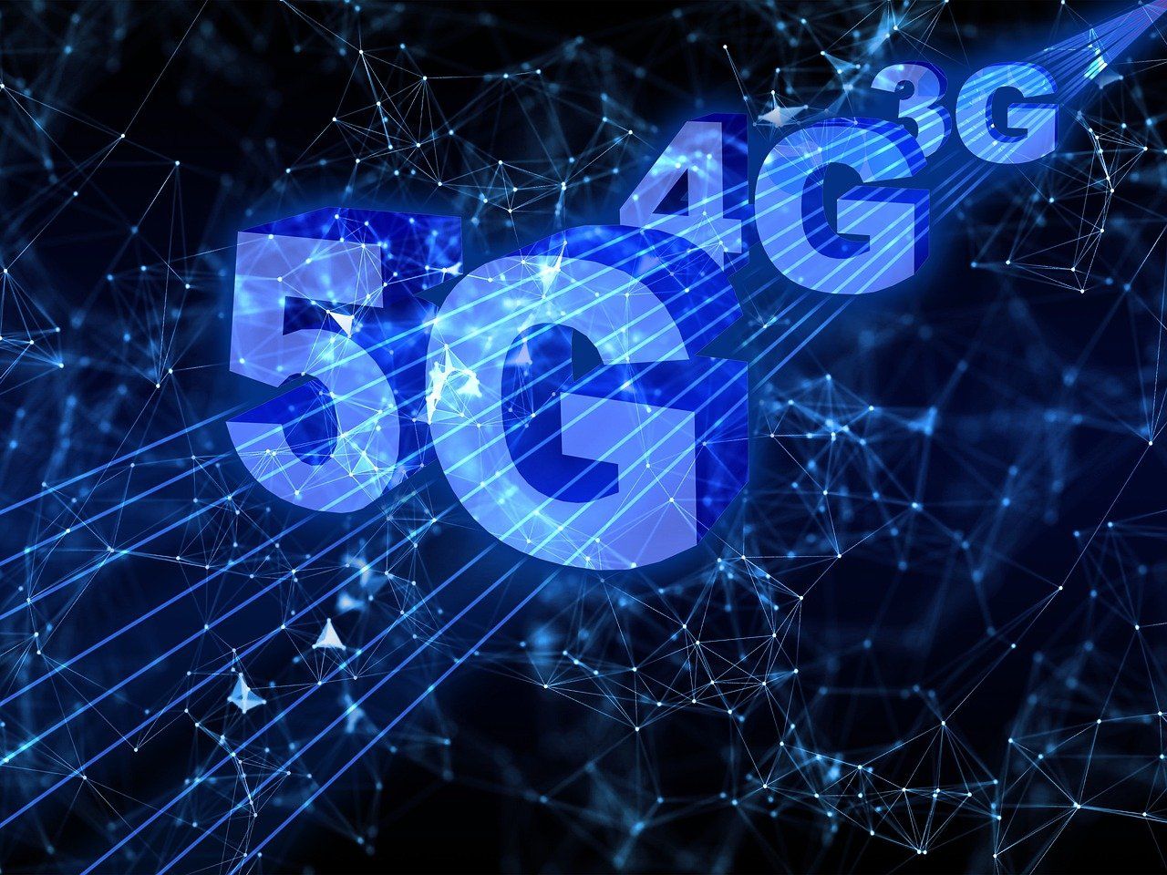 5G, 4G, 3G stylised in blue block letters