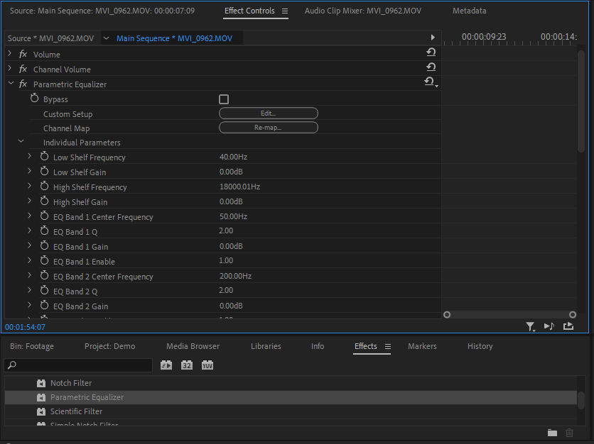 So schneiden Sie Ihre erste Baugruppe in Adobe Premiere Pro - using the parametric equalizer in premiere pro