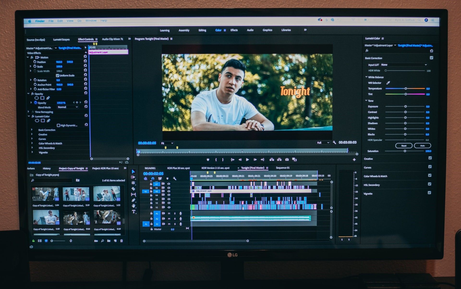 Video editing on Premiere Pro