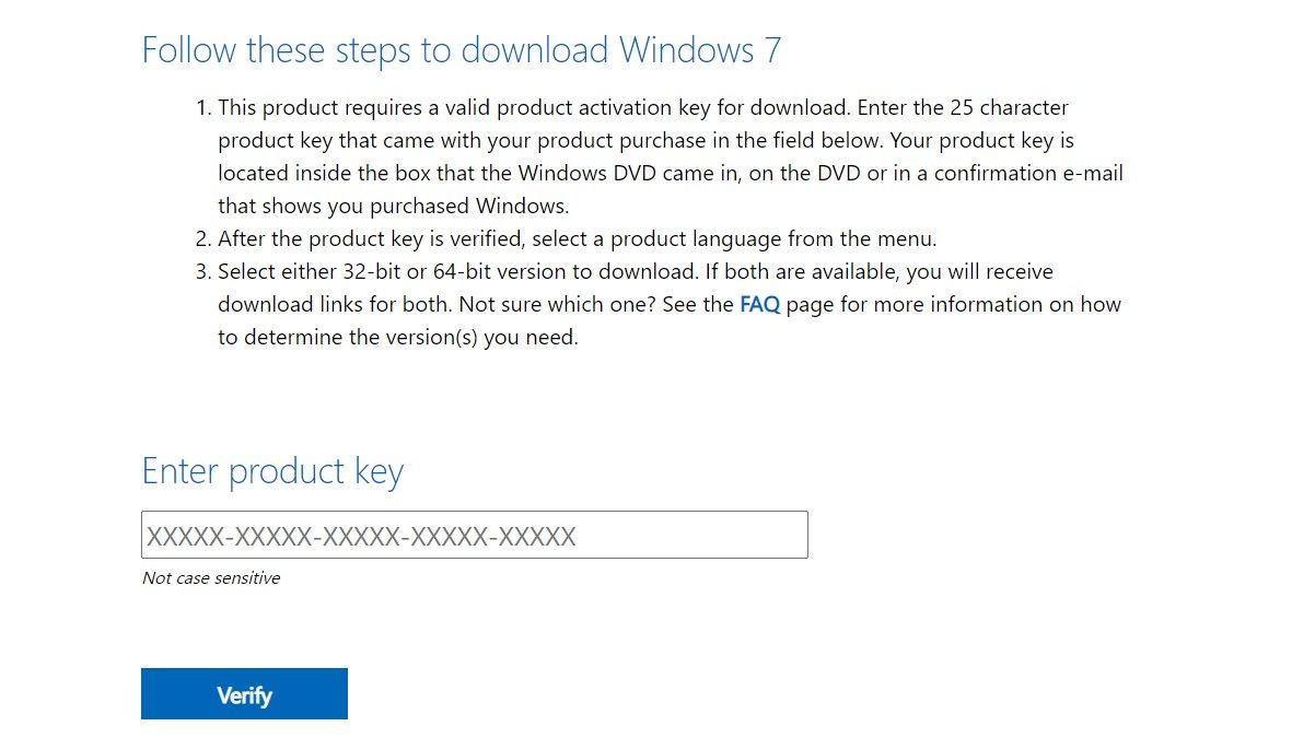 Windows 7 Download Page