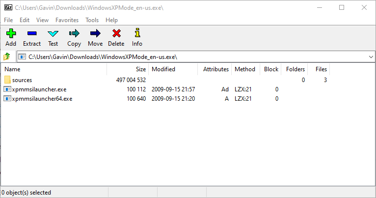 windows xp mode files sources