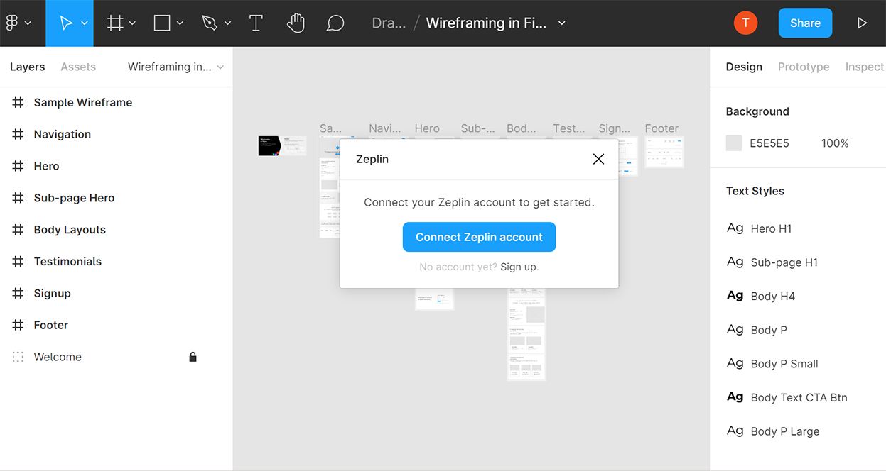 Figma Features Zeplin Integration