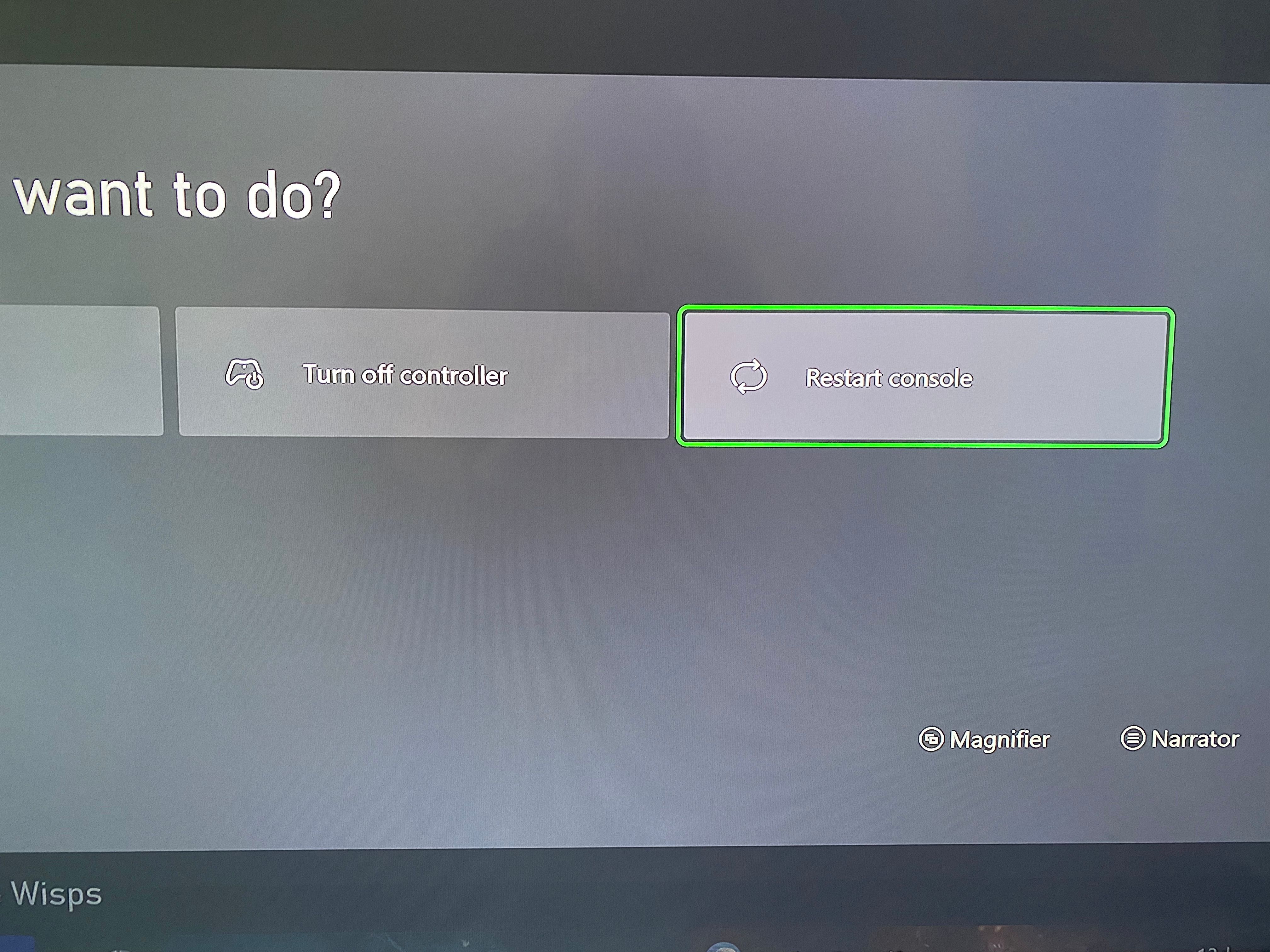 Xbox One Restart Console