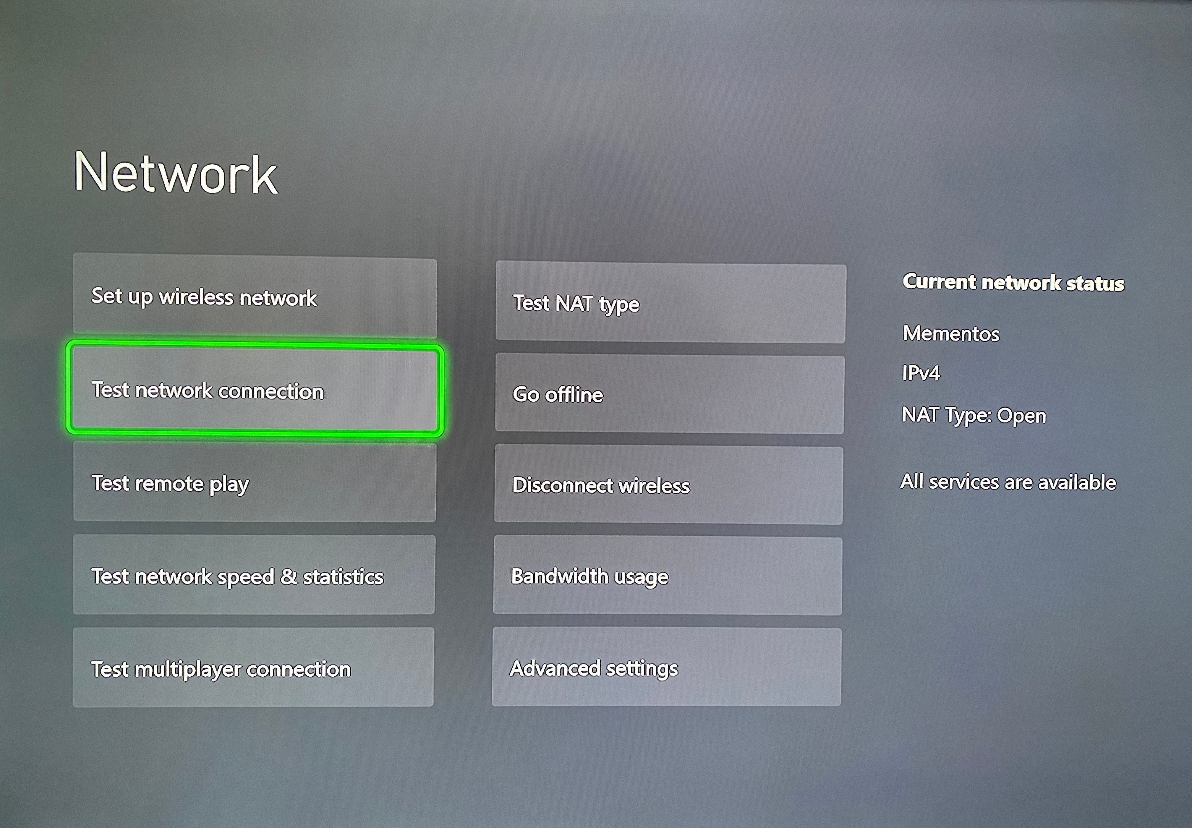 Xbox Connection Test