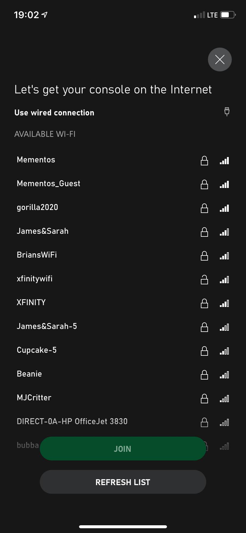 Xbox App Connect to Wi-Fi
