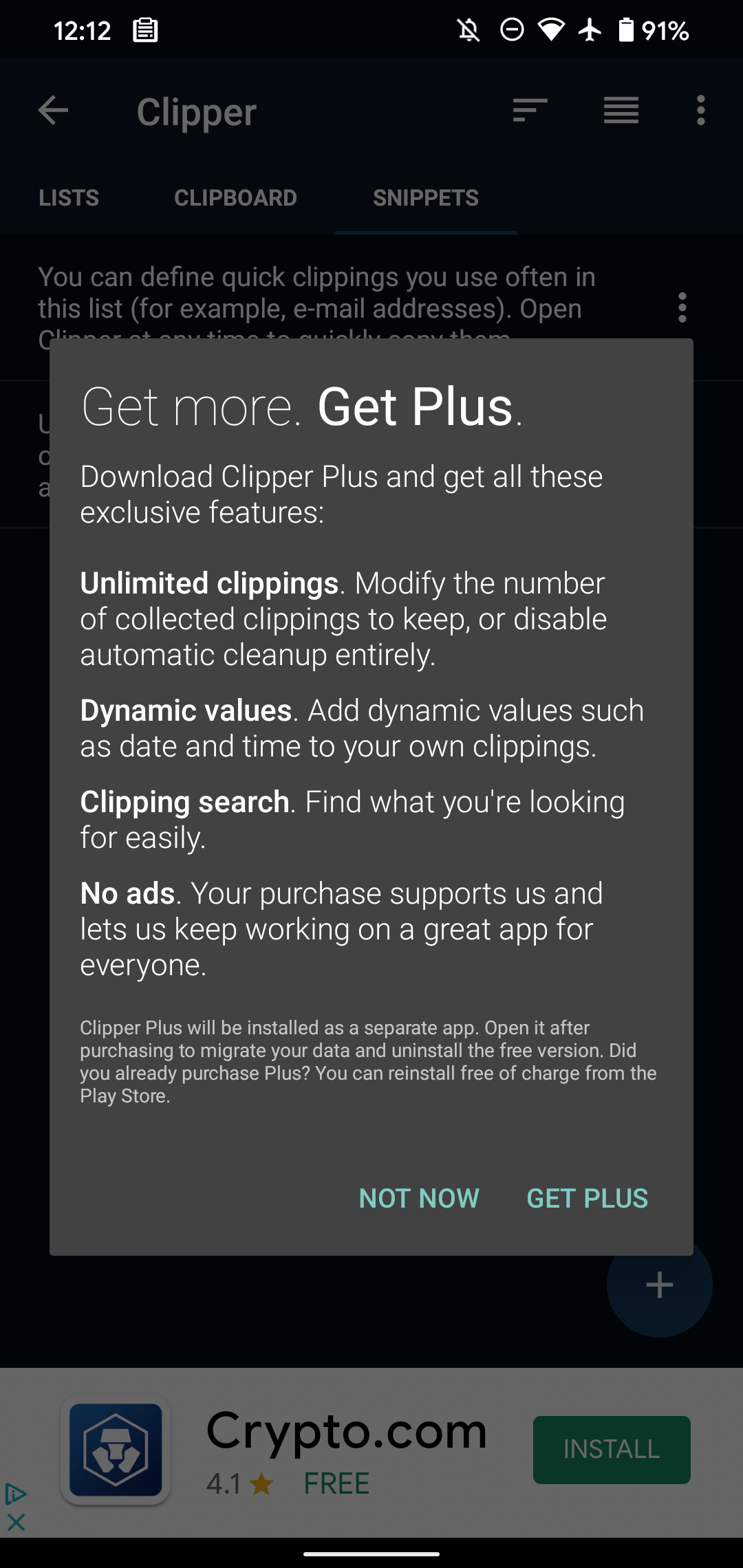 Clipper Plus Android