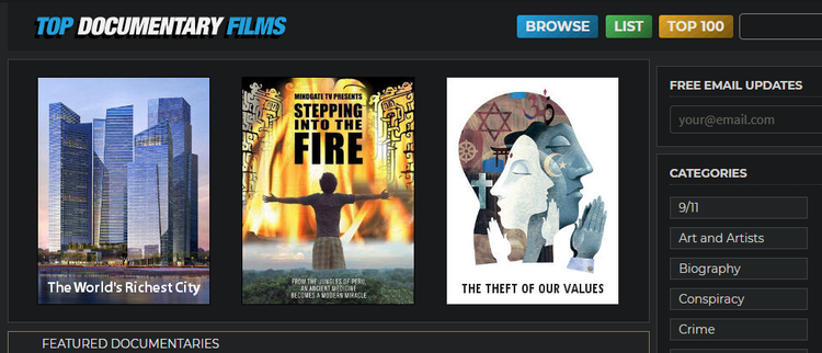 Top Documentary Films free movies