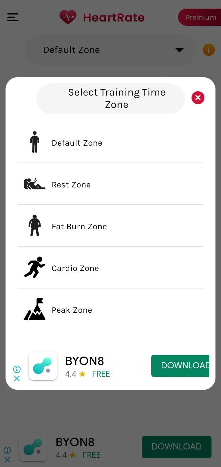 training zones on heart rate monitor