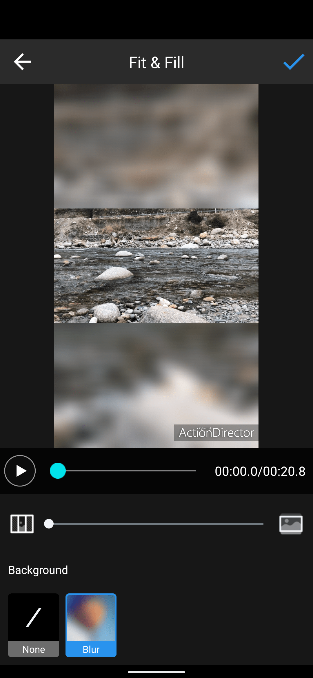 Add blur background in Action Director