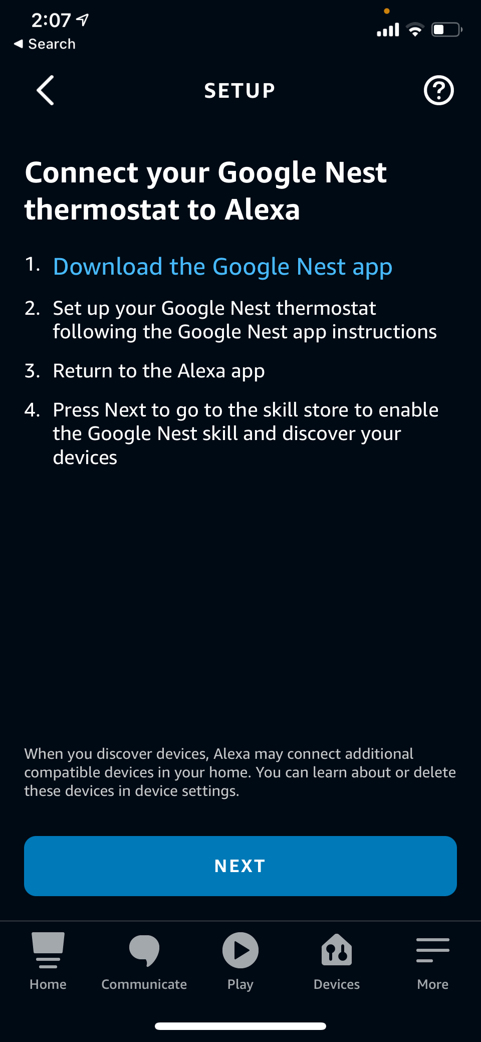 Amazon Alexa Add Nest Screen