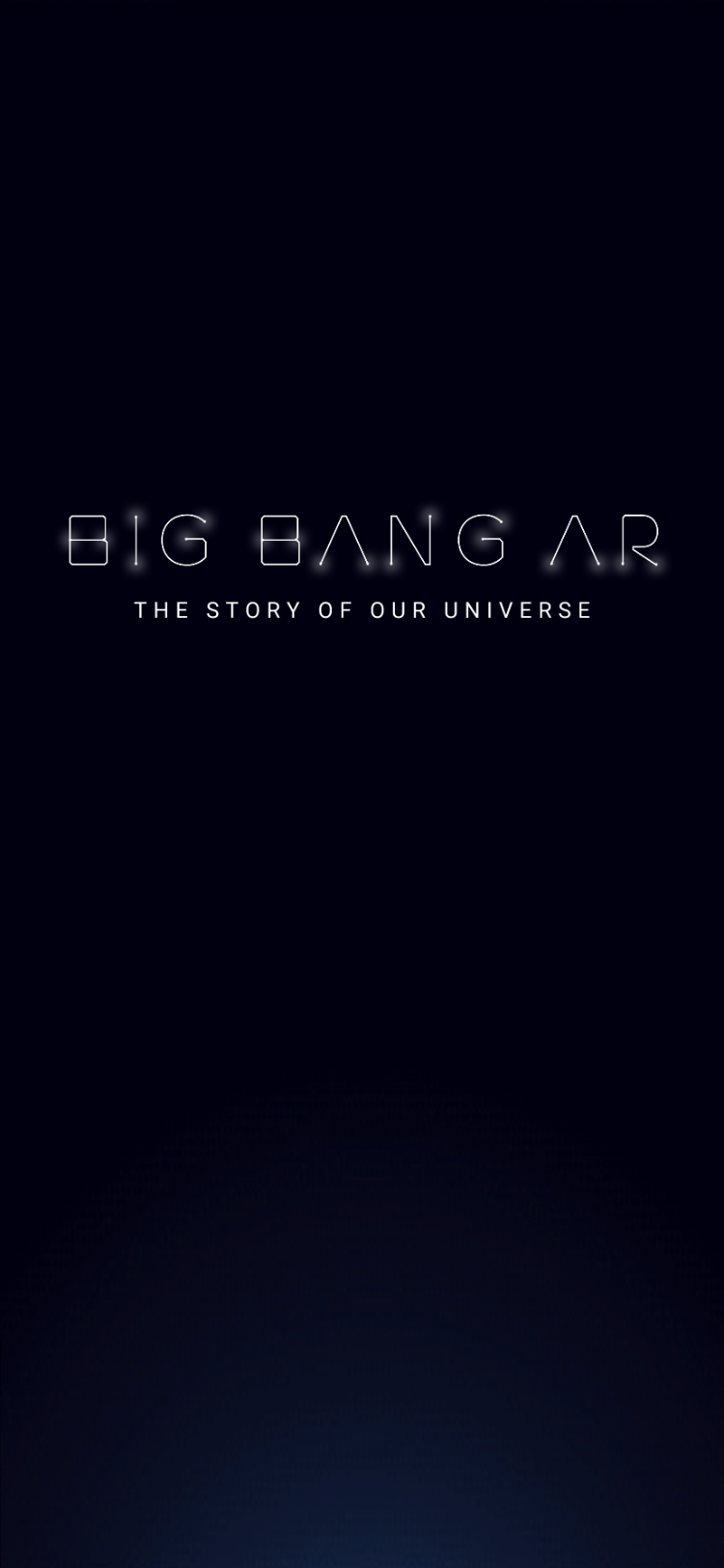 Big Bang startup page.