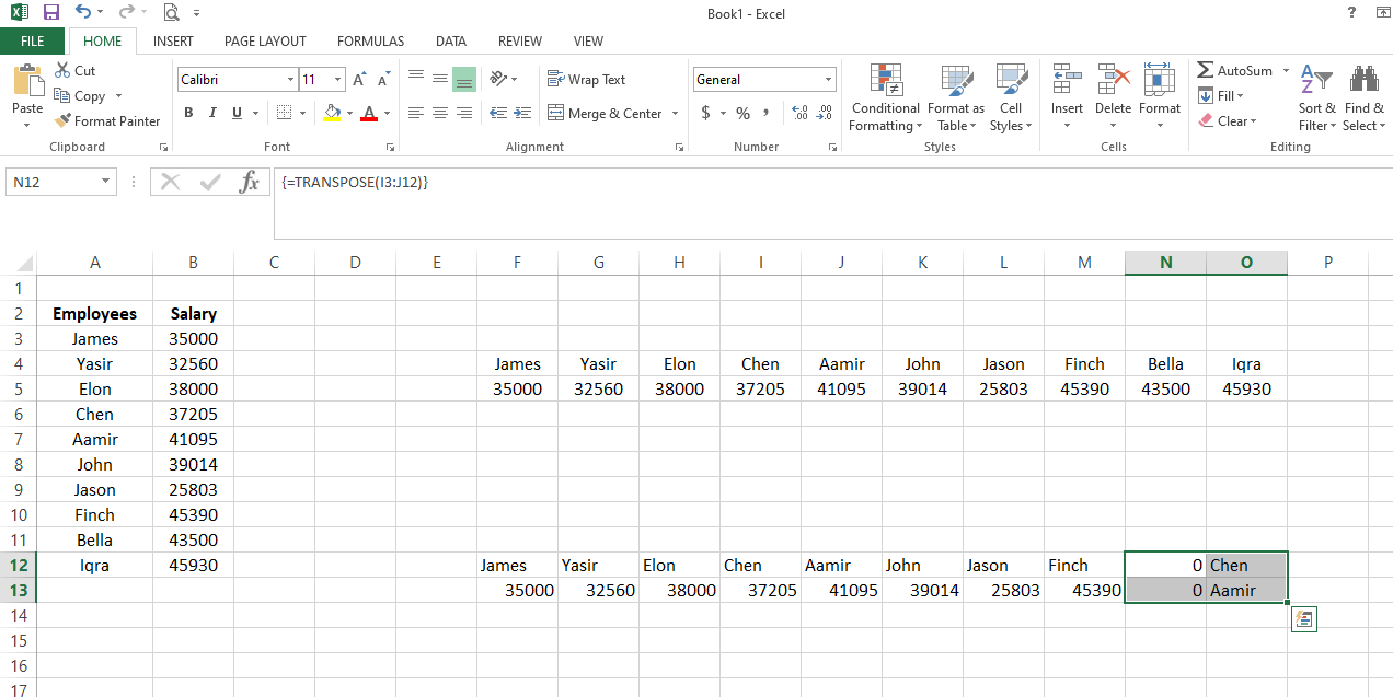 Cells Auto filled But Not Correctly - 3 modi per trasporre i dati orizzontalmente in Excel