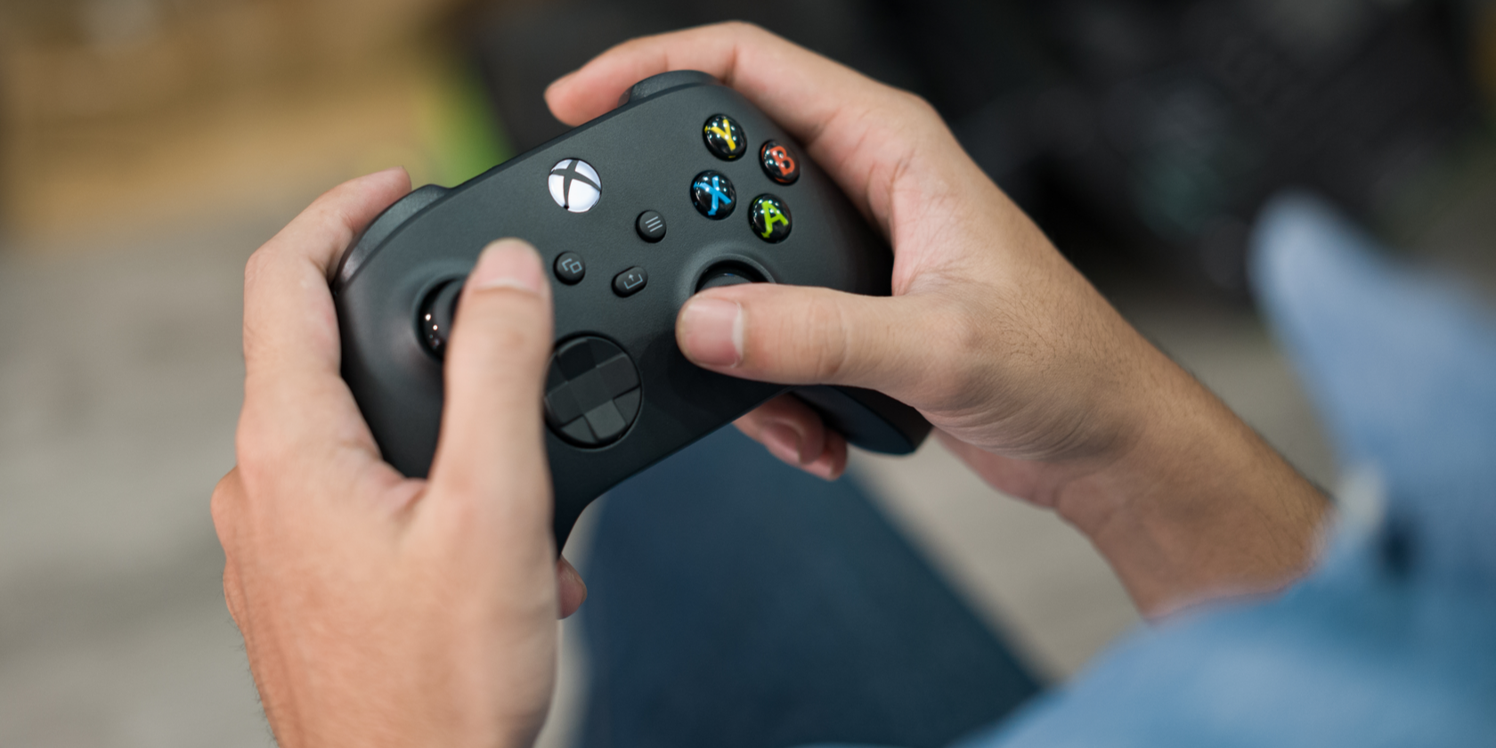 Xbox Series X Controller in a man's hands