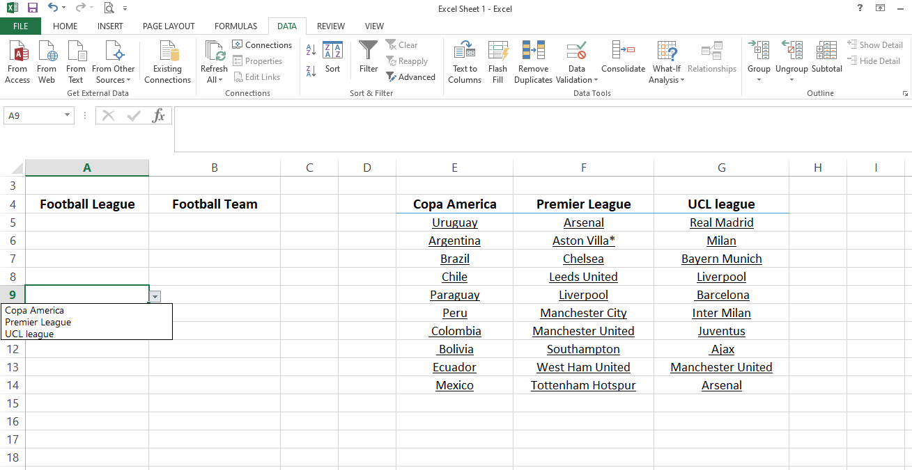 How to Create Multiple Dependent Drop-Down Lists in Excel