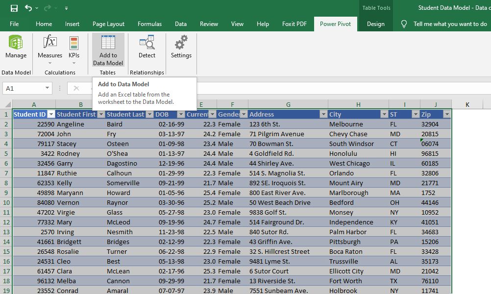 Erstellen von Beziehungen zwischen mehreren Tabellen mithilfe des Datenmodells in Excel - Excel Data Model 05