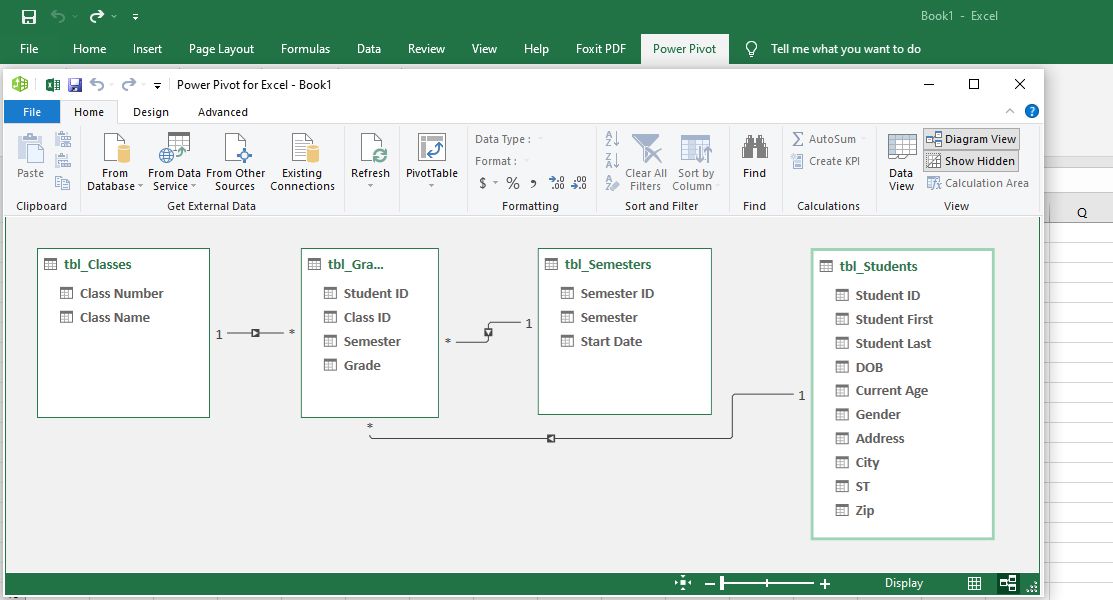 Erstellen von Beziehungen zwischen mehreren Tabellen mithilfe des Datenmodells in Excel - Excel Data Model 08