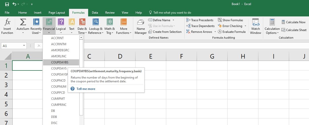 formulas in Excel