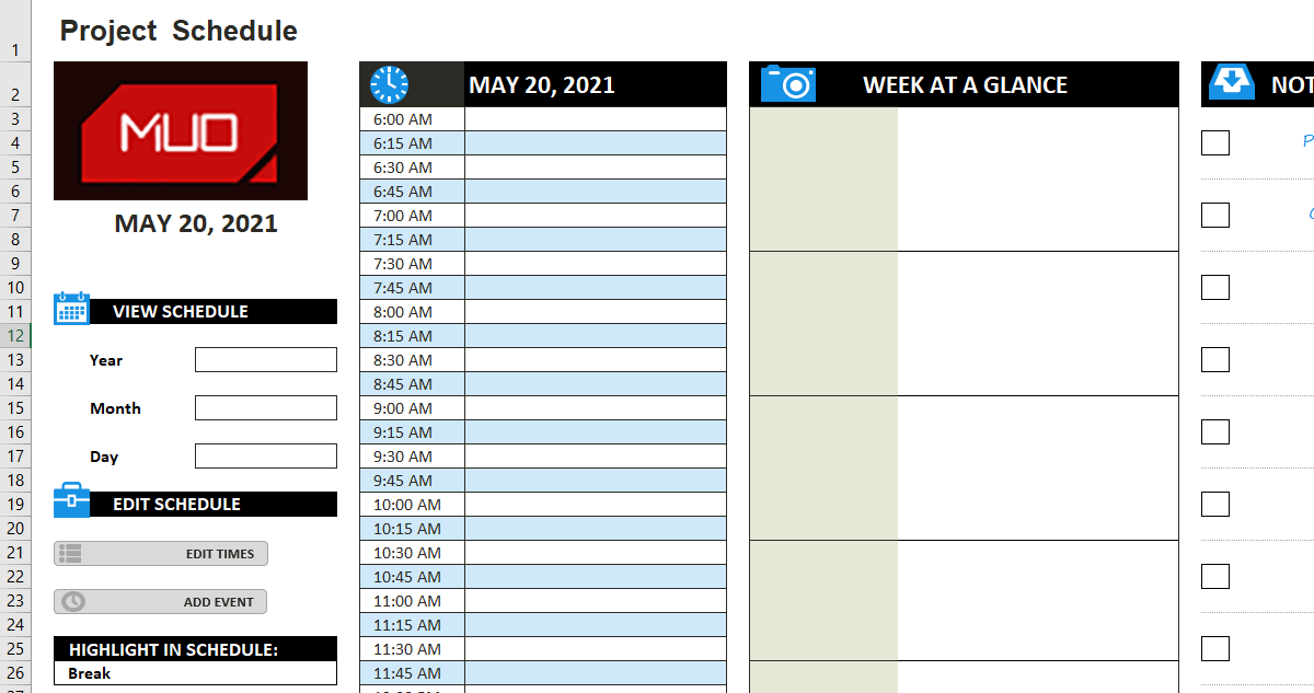 Simple Templates for Work Scheduling